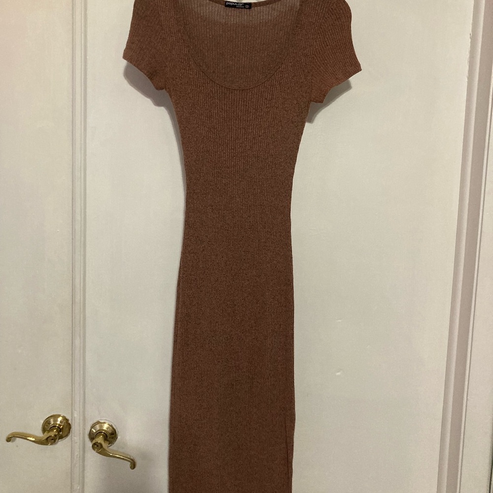 Brown Knit Dress